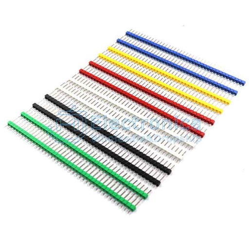 [99187176] Pin Headers Single Row Male Breakable Connector Strip 40 Pins Black
