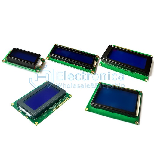 [99187393] LCD 128x64 Graphical Display Blue Background SPI Parallel