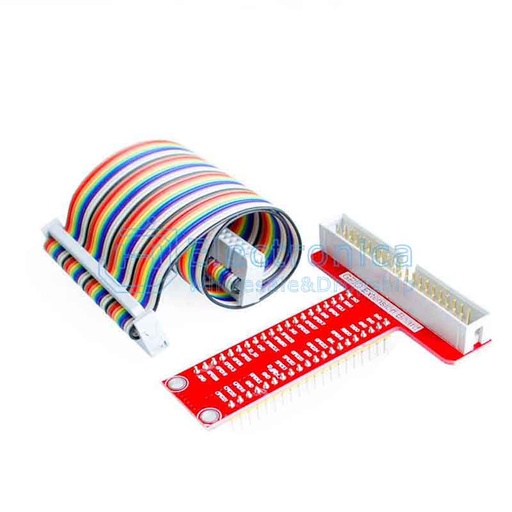 [99187450] Raspberry Pi 3 Model B GPIO Extension Adapter Red (Cable not Included)