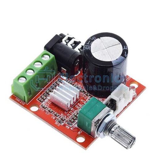 [99187539] Audio Amplifier Module Stereo Board 2X10W Dual Channel D Class 12V Hi-Fi PAM8610