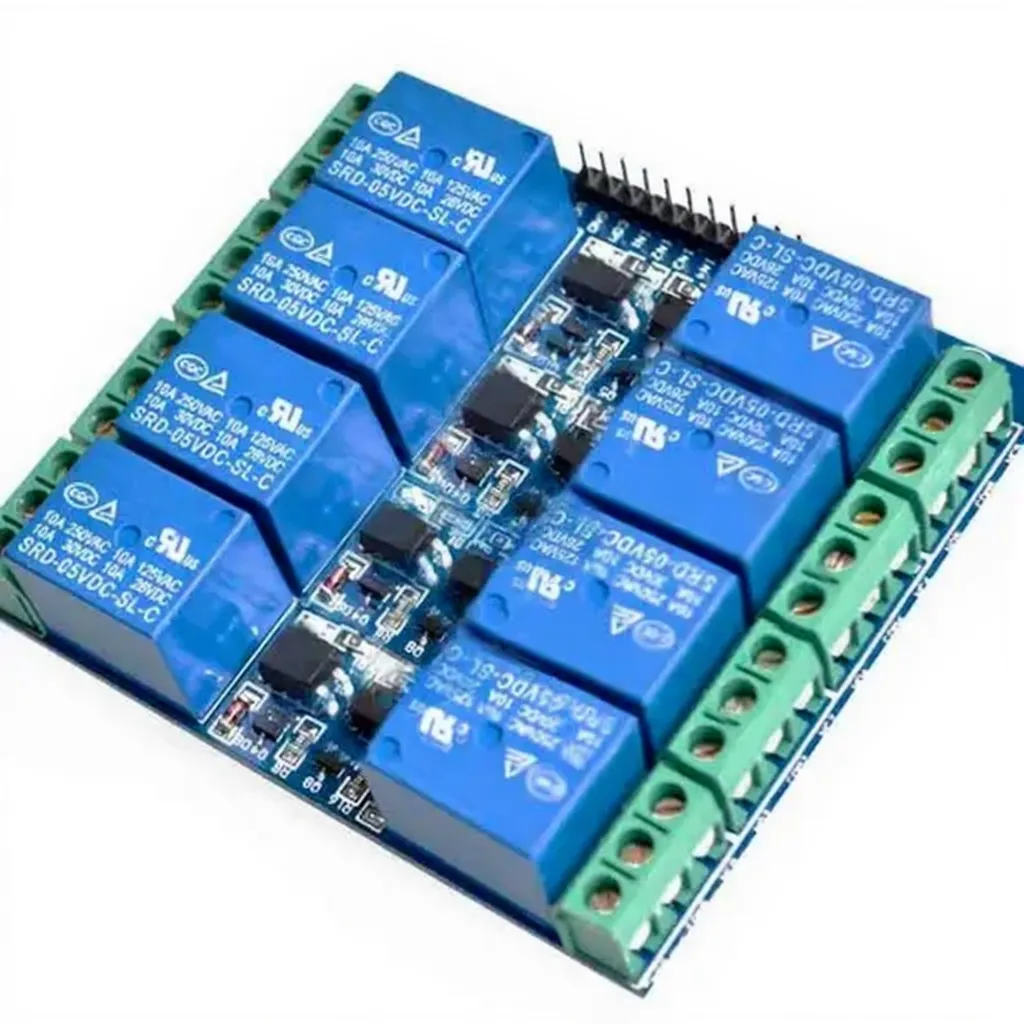 Relay Module Board 8 Channel 5V 2Rows With Optocoupler | TechMaze ...