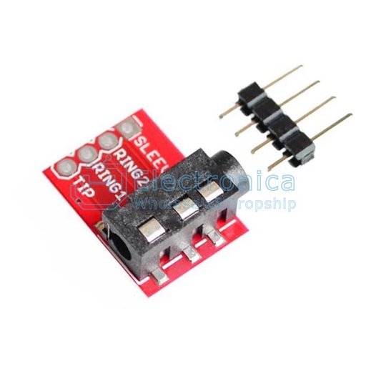 [99187594] Audio Stereo Breakout Module 4 Pin 3.5mm Red For Arduino