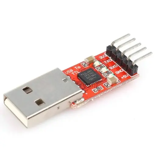 [99187615] USB to TTL Serial UART CP2102 Converter Red