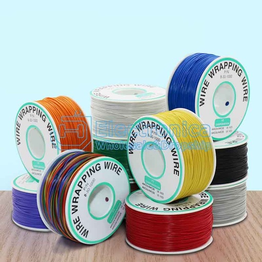 [99187639] Wire 250m Wool of 30AWG Colored 0.25mm Copper Solid PVC insulated Wires B-30-1000 UL1423
