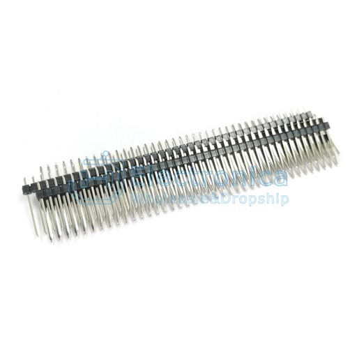 [99187655] Pin Headers Long Single row 40pin 2.54mm 30mm  Double base (Per Piece)