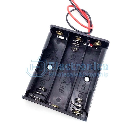 [99187659] Battery Holder 3 x AA 1.5V Storage Case Box w Wire Leads