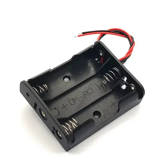 [99187659] Battery Holder 3 x AA 1.5V Storage Case Box w Wire Leads