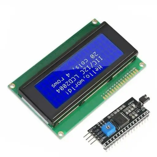 [99187848] LCD 20x4 Character Display Module Blue Background With I2C Adapter