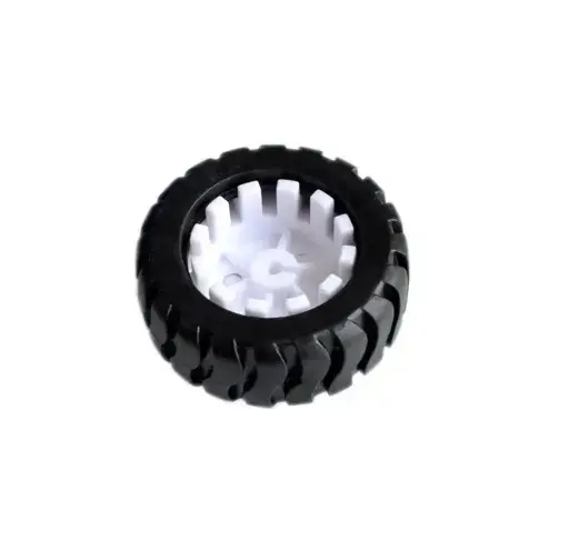 [99187908] Robot - Plastic Wheel Rubber Tire 43mm (N20 Reducer Motor Accessories)