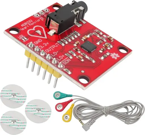[99188360] ECG Heart Signal Module With Electrodes AD8232
