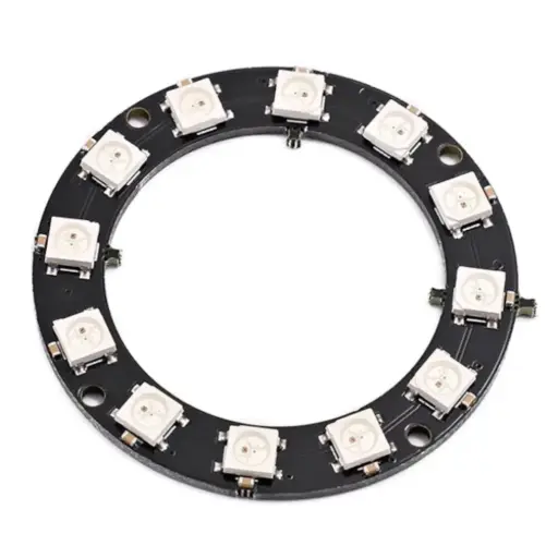 [99188374] LED Circle RGB 12 LED NEOPIXEL Compatible WS2812 5050 Board