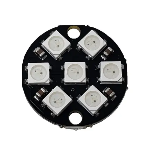 [99188375] LED Circle RGB 7 LED NEOPIXEL Compatible WS2812 5050 Board