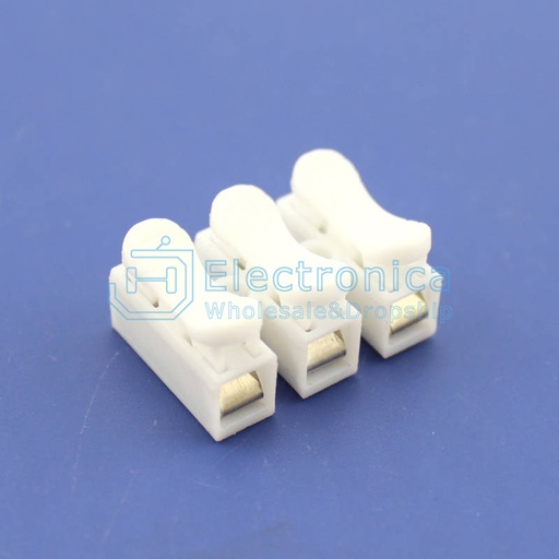 [99188389] Connector 2 Pins Quick Fix Push-in Clip Spring Connector Cable Terminal Block