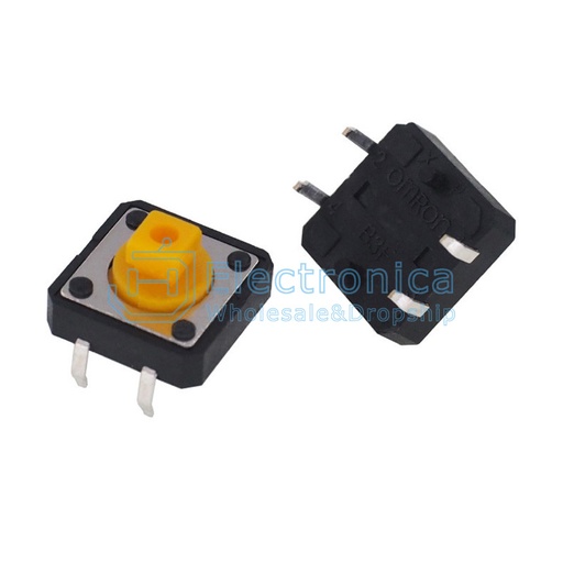 [99188401] Push Button Tactile Switch With Yellow Tact Square Cap For Arduino