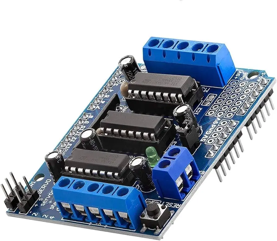 Motor Driver Module Shield 4Ch 0.6A 25V L293D | TechMaze General Trading