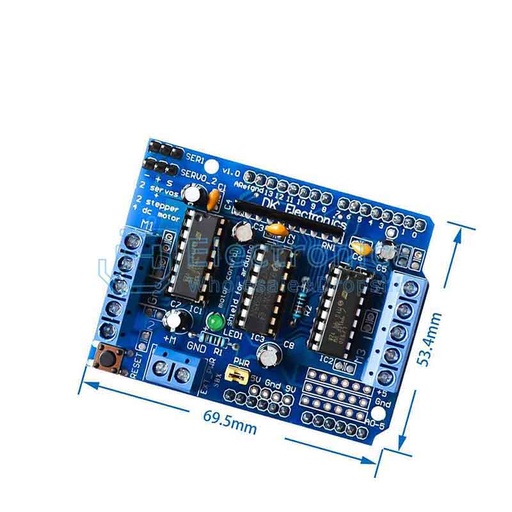 [99188409] Motor Driver Module Shield 4ch 0.6A 25V L293D