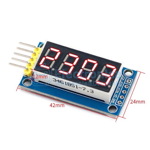 [99188572] 7 Segment 4 Digits Display With 2x 74HC595 Module