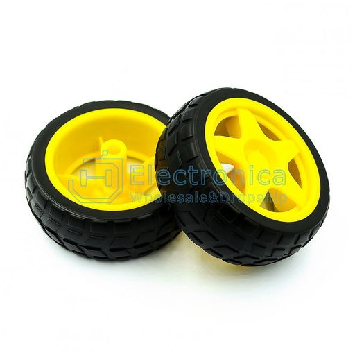 [99188624] Robot - Plastic Robot Tire Wheel 66MM FZ0394 For, Geared Dc , Servo ,Stepper Motors,4W Car
