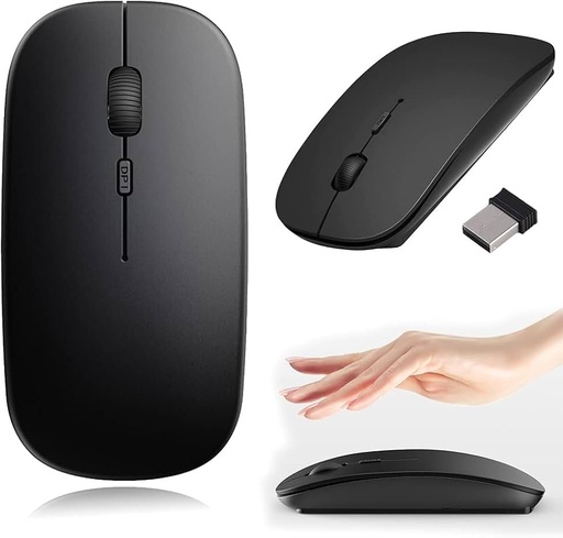 [99187699] Wireless Optical Mouse Ultra Slim 2.4Ghz Black