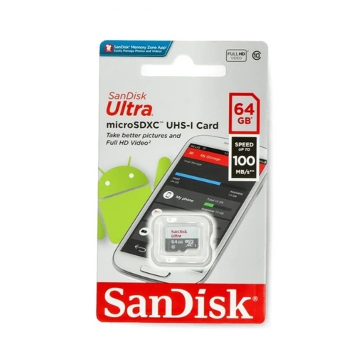 [99187869] SanDisk Ultra microSDXC UHS-I 80 MB/s Card 64GB