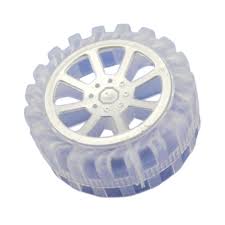 [99187910] Robot -  Plastic Wheel Rubber Tire 2.5 x 55mm Transparent Robotic Car Accessories