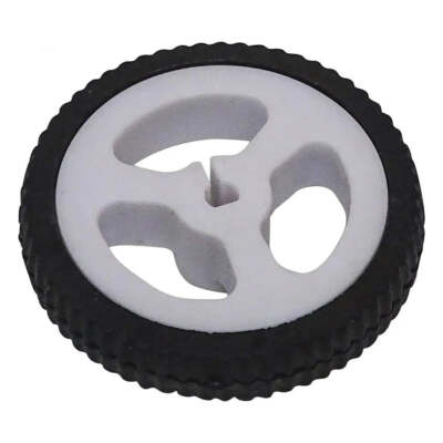 [99187928] Robot - Plastic Black Wheel With Rubber Tire ZJ327