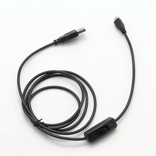 [99187973] Cable USB to Micro USB with On/Off Switch 1m Black