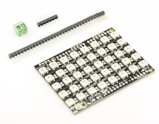 [99188367] LED Matrix RGB LED 5X8 4-6v NeoPixel Compatible Shield WS2812 Driver Module Board