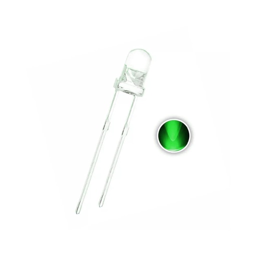 [99188396] LED 3mm Clear Green