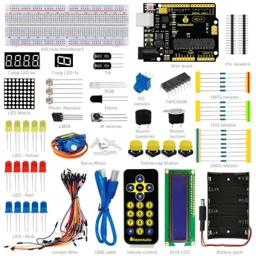 [99188522] Keyestudio Basic Starter Kit with UNO R3 for Arduino Starter KS0069