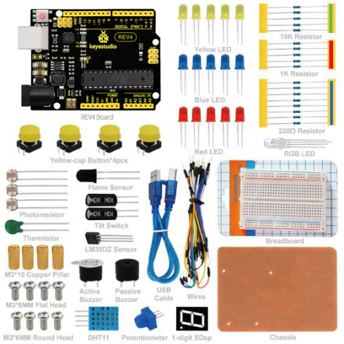 [99188523] Keyestudio Uno R3 Breadboard Kit for Arduino KS0070