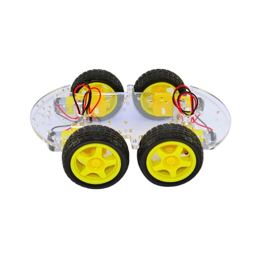 [99188536] Robot 4WD Smart Robot Car chassis Kit 1 Layer for Arduino with 4 Speed Encoder (Rounded Edges)