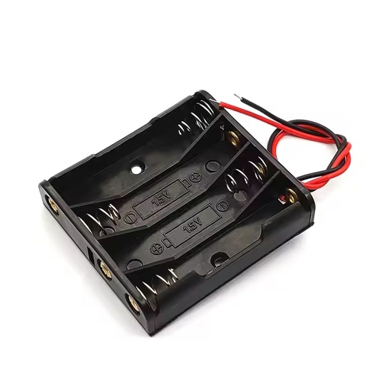 [99188565] Battery Holder 4 x AAA 1.5V Storage Case Box w Wire Leads
