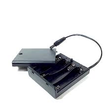 [99189646] Battery Holder 4 x AA 1.5V Storage Case Box With 5.5x2.5mm DC Plug