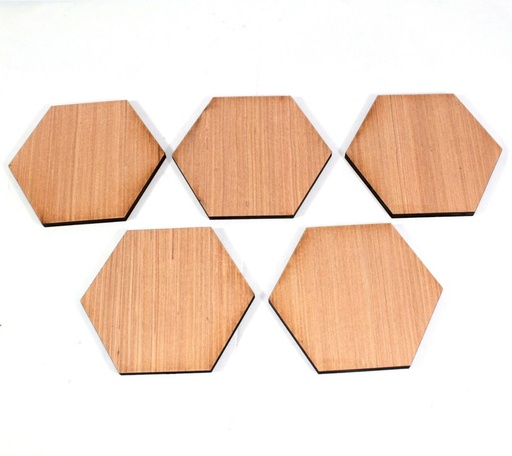 [99189914] Prototyping Materials 80mm 3mm Wood Hexagon Model