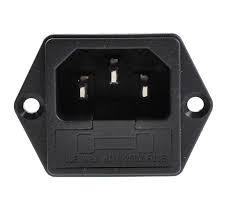 [99190091] Power Socket Cord Inlet Receptacle With Fuse Holder AC250V 10A Male