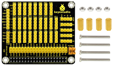 [99190215] Keyestudio Raspberry Pi RPI GPIO-PCF8591 Shield KS0213