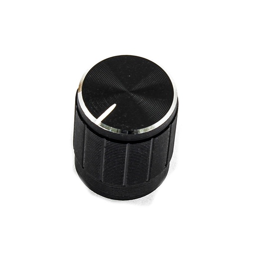 [99190249] Potentiometer Variable Resistor Aluminum Black Cap Knob 15x16.5mm