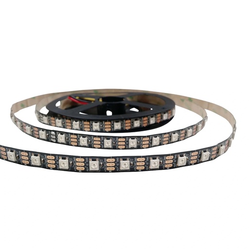 [99190364] LED RGB Strip 60 5V WS2812 Chip 5050 IP65 Black (1 Meter)