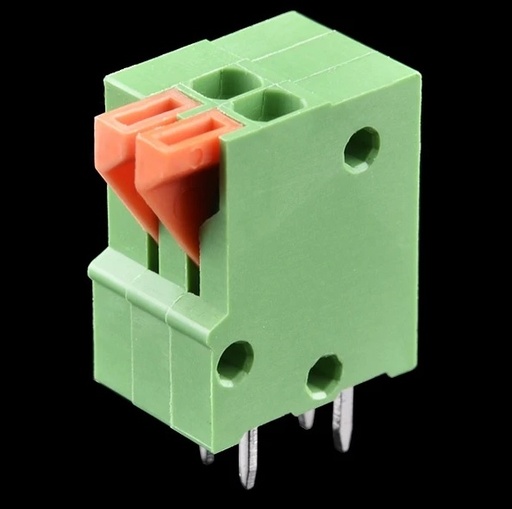 [99190393] Connector Spring Terminal PCB mount (2-Pin Sparkfun)