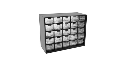 [99190554] Storage Box 25 Drawer 29.5x12.5x22cm