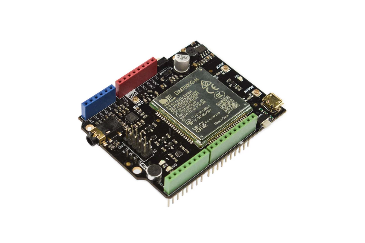 [99190579] GSM SIM7600G-H CAT4 4G (LTE) Shield for Arduino (DFRobot) - TEL0124
