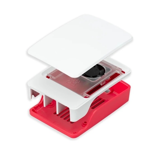 [99190637] Raspberry Pi 5 Official Case Enclosure - Red/White