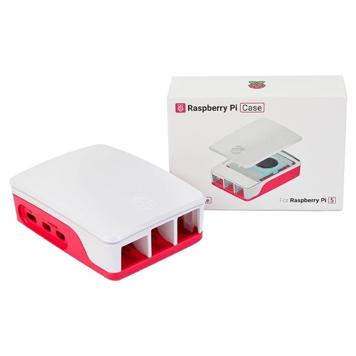[99190637] Raspberry Pi 5 Official Case Enclosure - Red/White