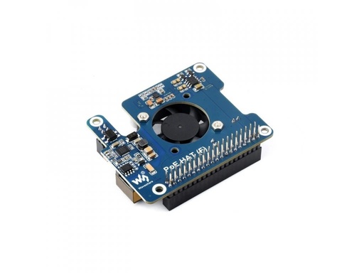 [99190668] Raspberry Pi 5 Power Over Ethernet HAT (F) High Power Onboard Cooling Fan With Metal Heatsink