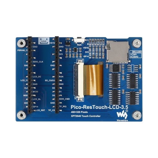 [99190684] LCD 480x320 3.5 Inch Touch 65K Colors SPI Display Module For Raspberry Pi Pico