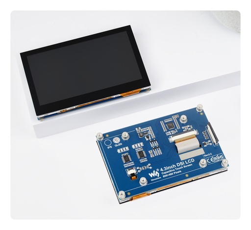 [99190685] QLED IPS 800x480 4.3 Inch DSI Wide-Bezel Touch Display