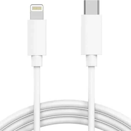 [99190721] USB Cable to Lightning IOS Fast Charging and Data Sync 1M White Compatible for 13, 12,11, X, 8, 7, 6, 5, iPad Air, Pro, Mini