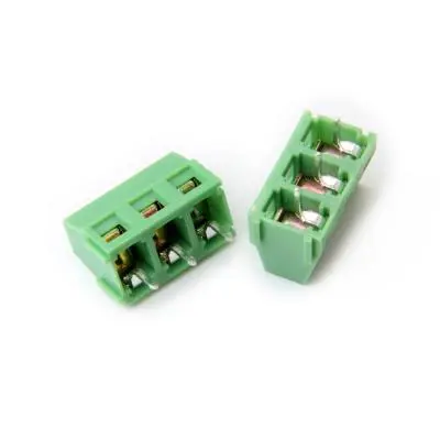 [99190845] Connector Screw Terminal Block 5.0mm 10A 300V Green (Not for Breadboard) 3P